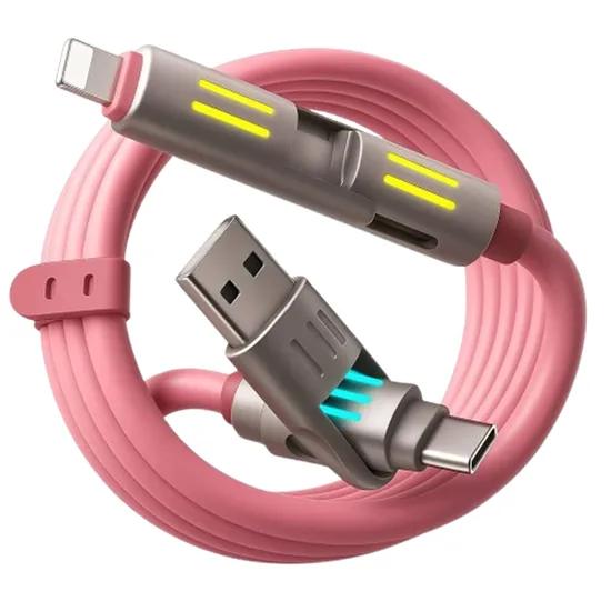 Cabo Celular G-Tide 1.5M 4X1 USB+USB-C+Light Ro