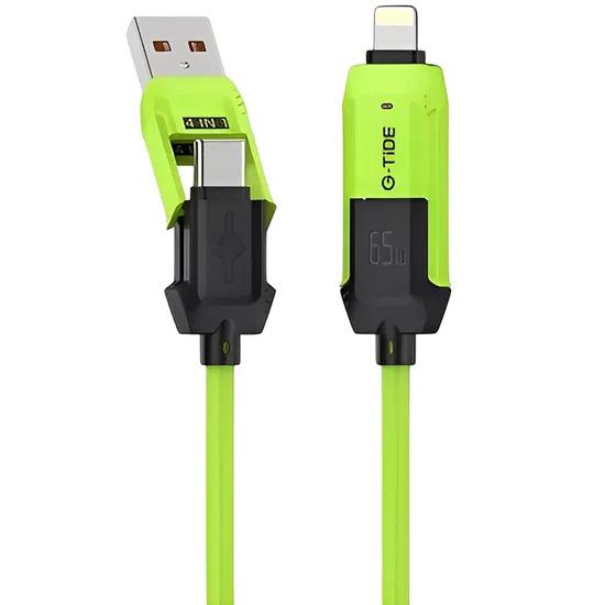 Cabo Celular G-Tide 1.5M 4X1 USB+USB-C+Light Vd