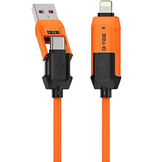 Cabo Celular G-Tide 1.5M 4X1 USB+USB-C+Light La