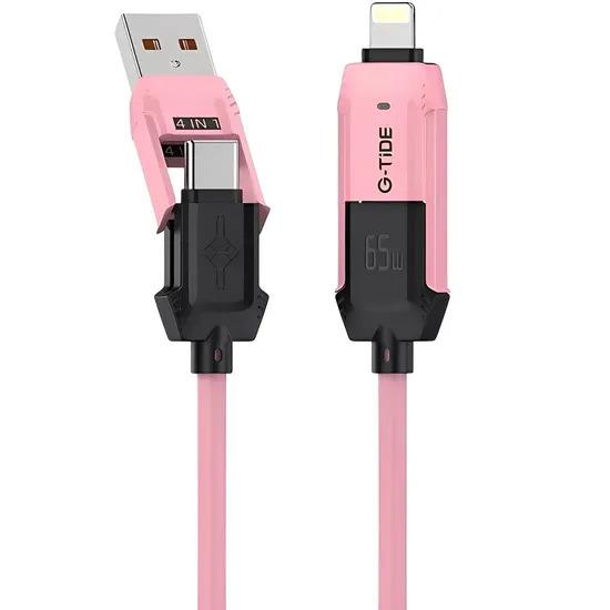 Cabo Celular G-Tide 1.5M 4X1 USB+USB-C+Light Ro
