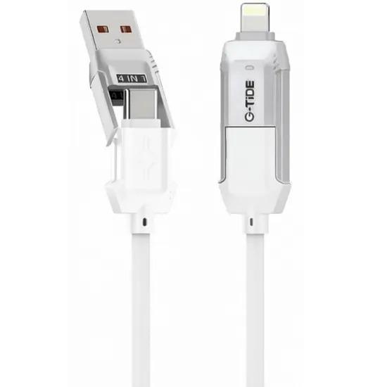 Cabo Celular G-Tide 1.5M 4X1 USB+USB-C+Light Br