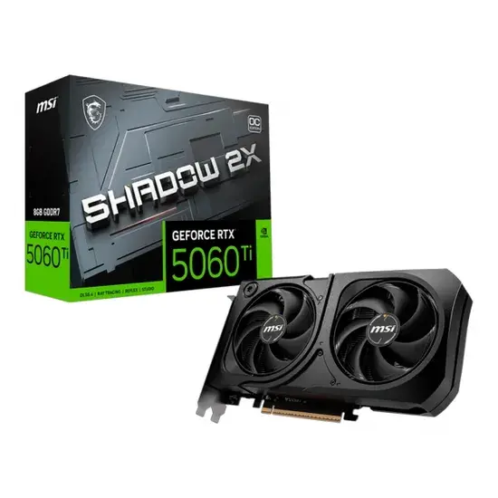 Placa de Video 8GB EXP. GF-RTX5060TI Msi Shadow 2x Oc Plus 912-V536-035