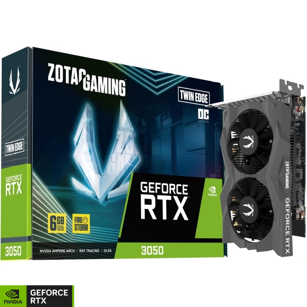Placa de Video 6GB EXP. GF-RTX3050 Zotac Twin Edge Oc