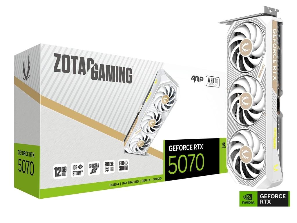 Placa de Video 12GB EXP. GF-RTX5070 Zotac Amp White ZT-B50700FQ-10P
