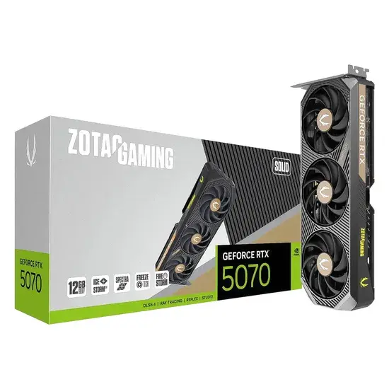 Placa de Video 12GB EXP. GF-RTX5070 Zotac Solid Gaming ZT-B50700D-10P