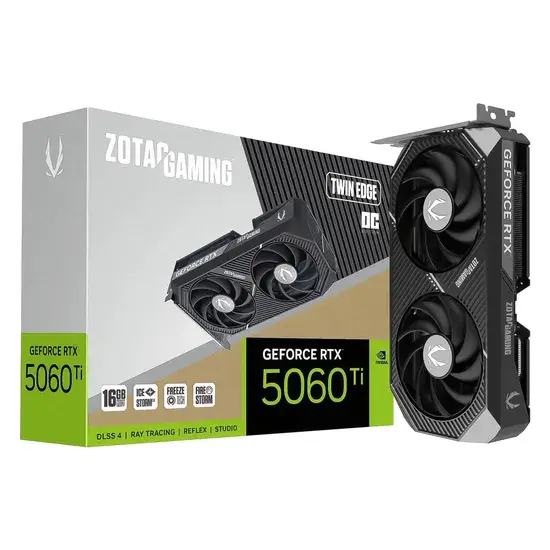 Placa de Video 16GB EXP. GF-RTX5060TI Zotac Twin Edge OC ZT-B50620H-10M
