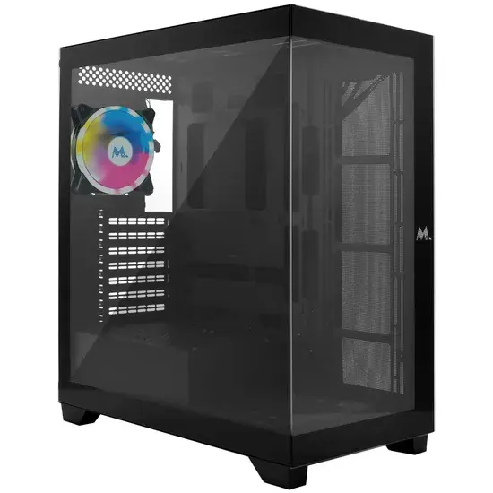 Gabinete Mtek MCG-DH80-B Gamer Preto Vidro 1 Cooler ARGB
