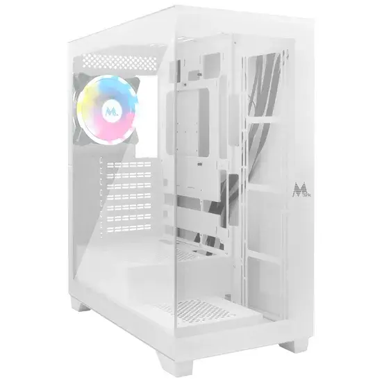Gabinete Mtek MCG-DH80-W Gamer Branco Vidro 1 Cooler ARGB