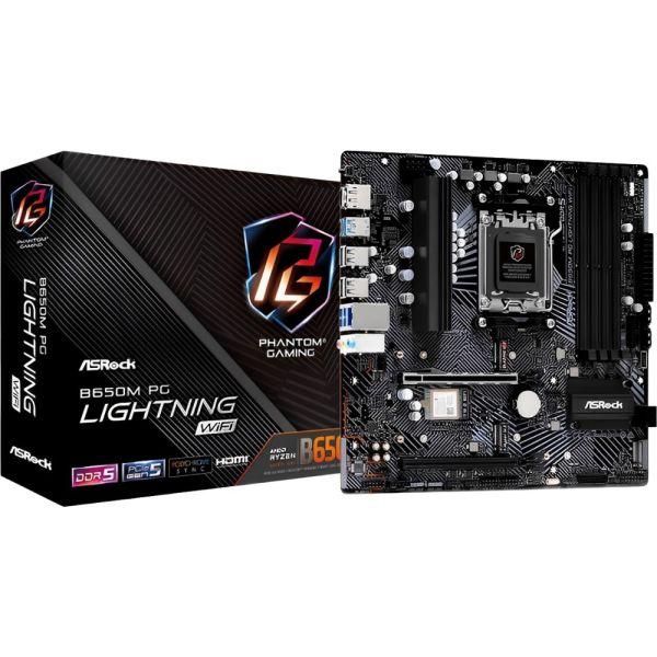 Placa Mae Amd (Am5) Asrock B650m Pg Lightning Wifi Ddr5