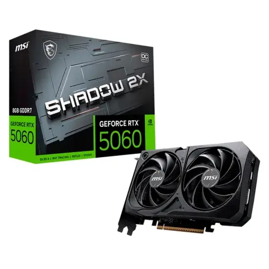 Placa de Video 8GB EXP. GF-RTX5060 Msi Shadow 2X OC 912-V537-038